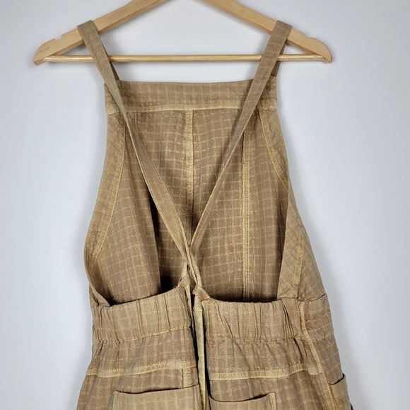 Free People Savannah overalls size large tan brown in color - Picture 13 of 14